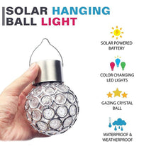 2pcs Solar Powered Hanging Ball Light