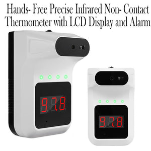 Hands-Free Precise Infrared Non-Contact Thermometer with LCD Display and Alarm