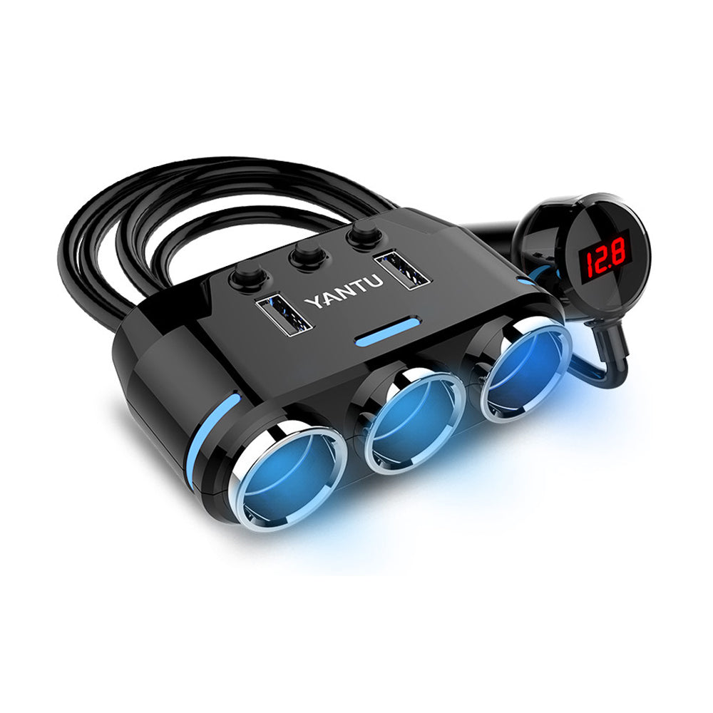 5-in-1 Cigarette Lighter Adapter USB Charger