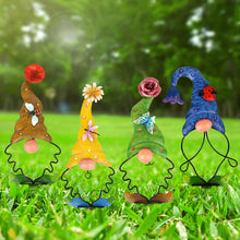 Metal Gnome Garden Stake Decor