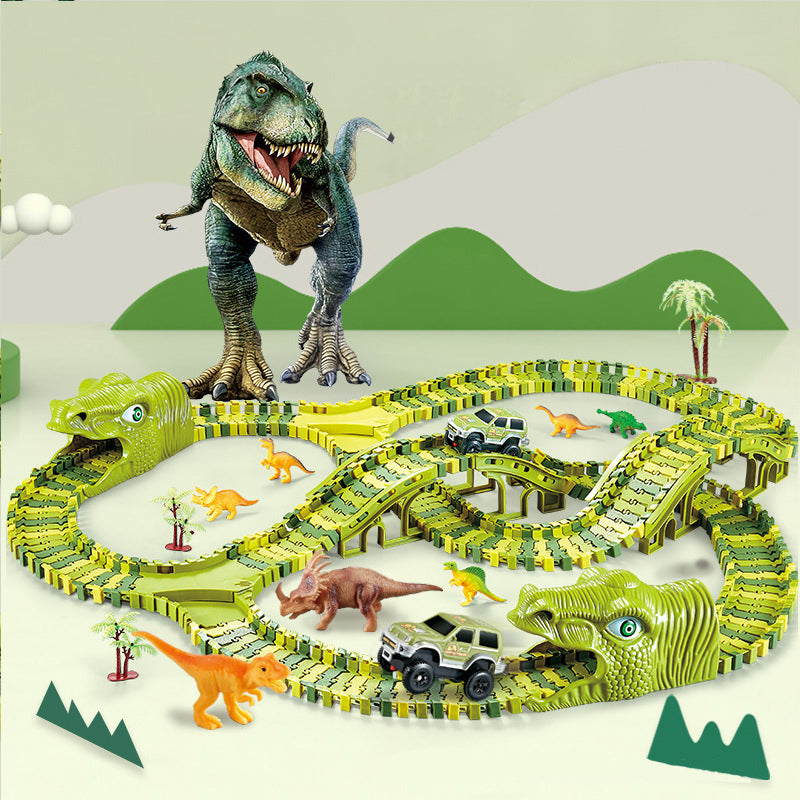 Dinosaur Race Track Car Playset