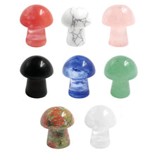 8pcs Mini Crystal Mushroom Gemstone Sculpture