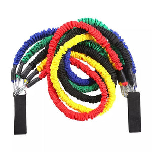 11 Pcs Tube Resistance Bands Set 150 Lb with Storage Bag