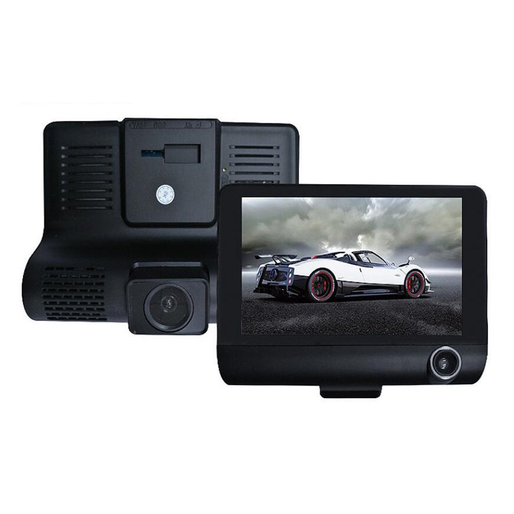 Three Lens Video Registrator Dash Driving Recorder