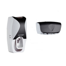 Wall Mount Automatic Toothpaste Dispenser and Toothbrush Holder Set