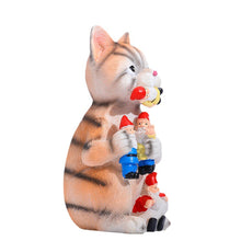 Mischievous Cat Garden Gnome Statue Figurine