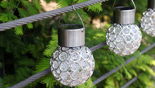 2pcs Solar Powered Hanging Ball Light