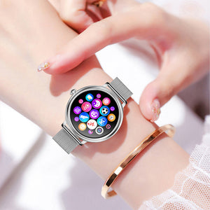 Full Touch Screen iOS Android Support Smart Watch for Women