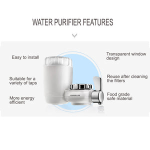 Single Outlet Multiple Step Filtration Process Tap Water Faucet Filter Water Purifier