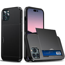 Slide Flip Phone Protective Case with  Credit Card Holders