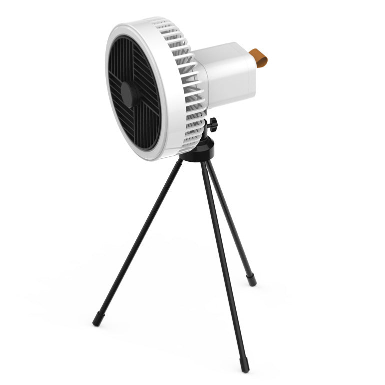 3 Speeds Rechargeable LED Camping Tripod Desk Fan