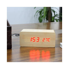 Dual Powered Wooden Wireless Qi Charging LED Alarm Clock- Battery/USB Powered_4