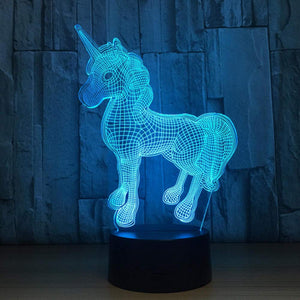 3D Unicorn Night Light with Remote Control- USB Interface_0