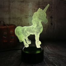 3D Unicorn Night Light with Remote Control- USB Interface_3