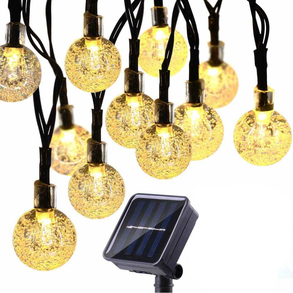 20/50 LED Solar Powered Outdoor Glass Ball Lamp_0