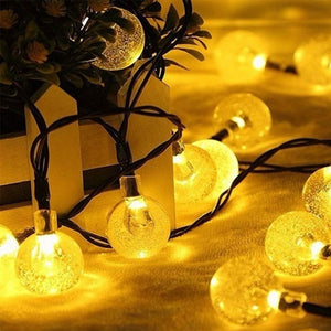20/50 LED Solar Powered Outdoor Glass Ball Lamp_4