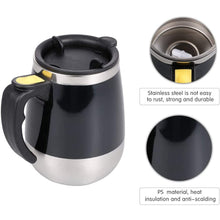 Hot and Cold Battery Operated Magnetic Stainless Steel Self Stirring Mug for Coffee, Tea and Juice_13