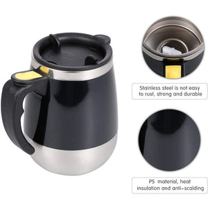 Hot and Cold Battery Operated Magnetic Stainless Steel Self Stirring Mug for Coffee, Tea and Juice_13