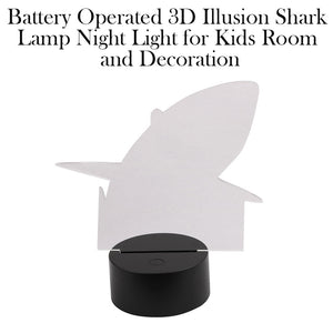 Battery Operated 3D Illusion Shark Lamp Night Light for Kids Room and Decoration_4