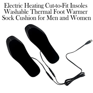 Electric Heating Cut-to-Fit Insoles Washable Thermal Foot Warmer Sock Cushion for Men and Women_5