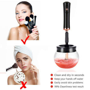 Battery Operated Electric Makeup Brush Cleaner Automatic Brush Washer and Dryer_8