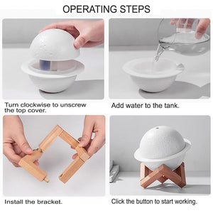 USB Rechargeable 3D Printed Planet Night Lamp and Essential Oil Diffuser for Home and Office_2