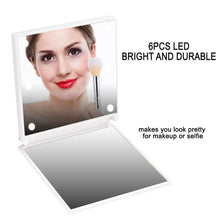 6 Built-in LED Mini Compact Handheld Folding Pocket Makeup Mirror_4