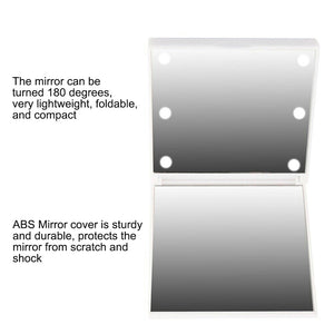 6 Built-in LED Mini Compact Handheld Folding Pocket Makeup Mirror_5