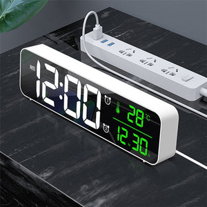USB Plugged-in Luminous Large Screen LED Digital Electronic Display Alarm Clock_2