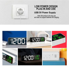 USB Plugged-in Luminous Large Screen LED Digital Electronic Display Alarm Clock_5