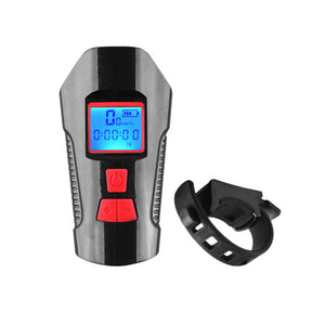 3-in-1 USB Rechargeable Bicycle Speedometer LED Front Light_0