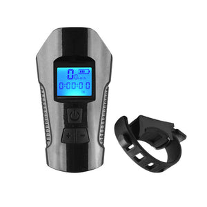 3-in-1 USB Rechargeable Bicycle Speedometer LED Front Light_1