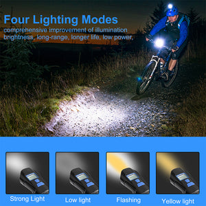 3-in-1 USB Rechargeable Bicycle Speedometer LED Front Light_5