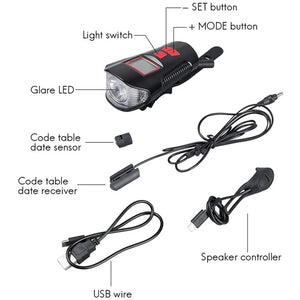 3-in-1 USB Rechargeable Bicycle Speedometer LED Front Light_11