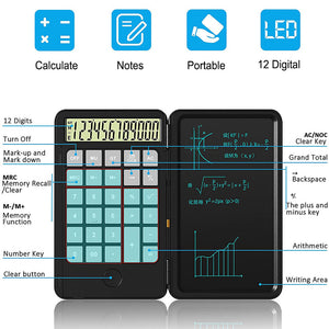 12-Digit Desktop Calculator with Portable LCD Handwriting Screen Writing Tablet_3