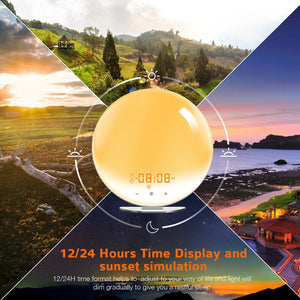 Creative Digital Alarm Clock Sunset and Sunlight Simulator Clock_6