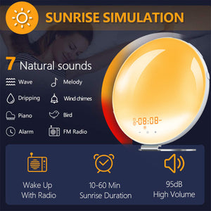 Creative Digital Alarm Clock Sunset and Sunlight Simulator Clock_8