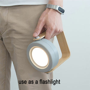USB Rechargeable LED Retractable Folding Lamp Portable Wooden Night Light_9
