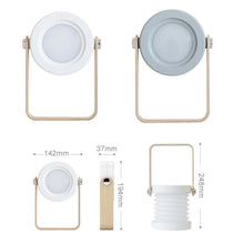 USB Rechargeable LED Retractable Folding Lamp Portable Wooden Night Light_11