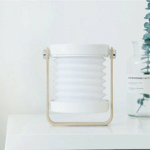 USB Rechargeable LED Retractable Folding Lamp Portable Wooden Night Light_14