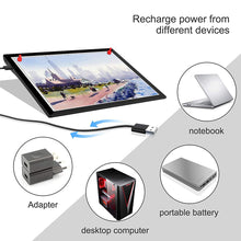 USB Rechargeable A4 Magnetic Pad Guide Light Tracing and Drawing Board_7