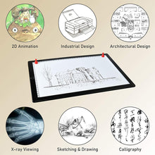 A4 Tracing Light Pad Magnetic Drawing Board Tracing Fill Light_11