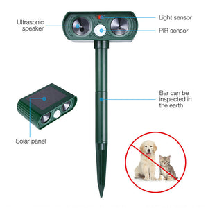 Ultrasonic Solar Powered Motion Sensor Pest Deterrent Pest Repellant_9