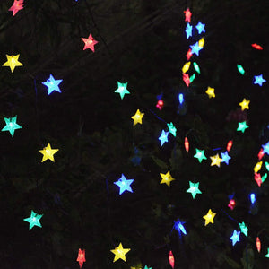 Solar-Powered LED 5-point Star String Lights Outdoor Decorative Lights_5