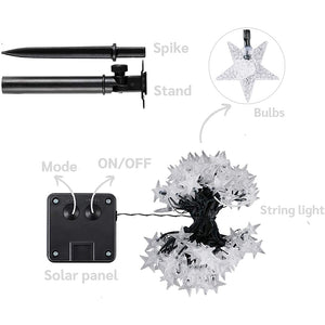 Solar-Powered LED 5-point Star String Lights Outdoor Decorative Lights_20