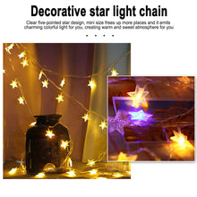 Solar-Powered LED 5-point Star String Lights Outdoor Decorative Lights_10