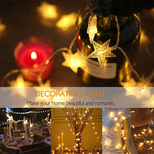 Solar-Powered LED 5-point Star String Lights Outdoor Decorative Lights_12