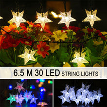 Solar-Powered LED 5-point Star String Lights Outdoor Decorative Lights_14
