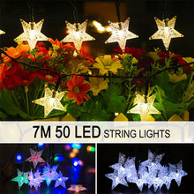 Solar-Powered LED 5-point Star String Lights Outdoor Decorative Lights_15