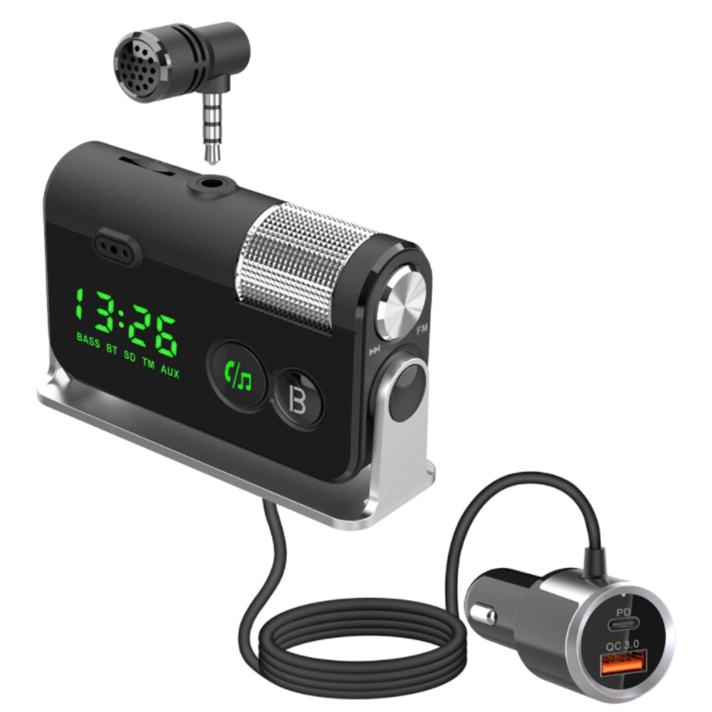 QC3.0 Car Charger Mp3 Player Handsfree FM Transmitter_1